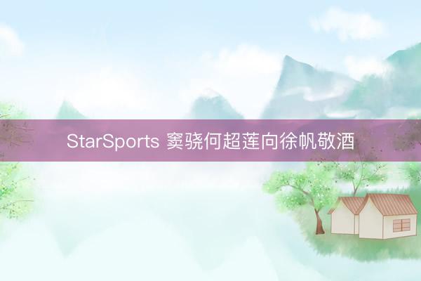 StarSports 窦骁何超莲向徐帆敬酒