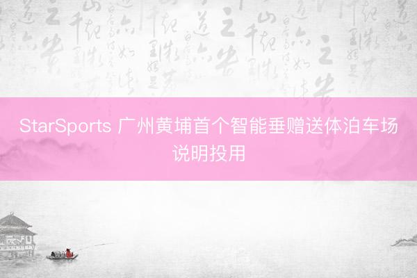 StarSports 广州黄埔首个智能垂赠送体泊车场说明投用
