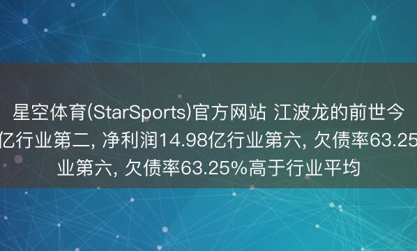 星空体育(StarSports)官方网站 江波龙的前世今生: 营收227.66亿行业第二， 净利润14.98亿行业第六， 欠债率63.25%高于行业平均