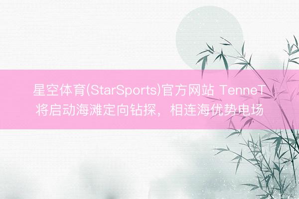 星空体育(StarSports)官方网站 TenneT将启动海滩定向钻探，相连海优势电场